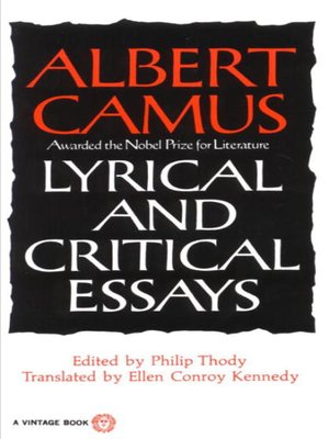 Lyrical and Critical Essays - ebook